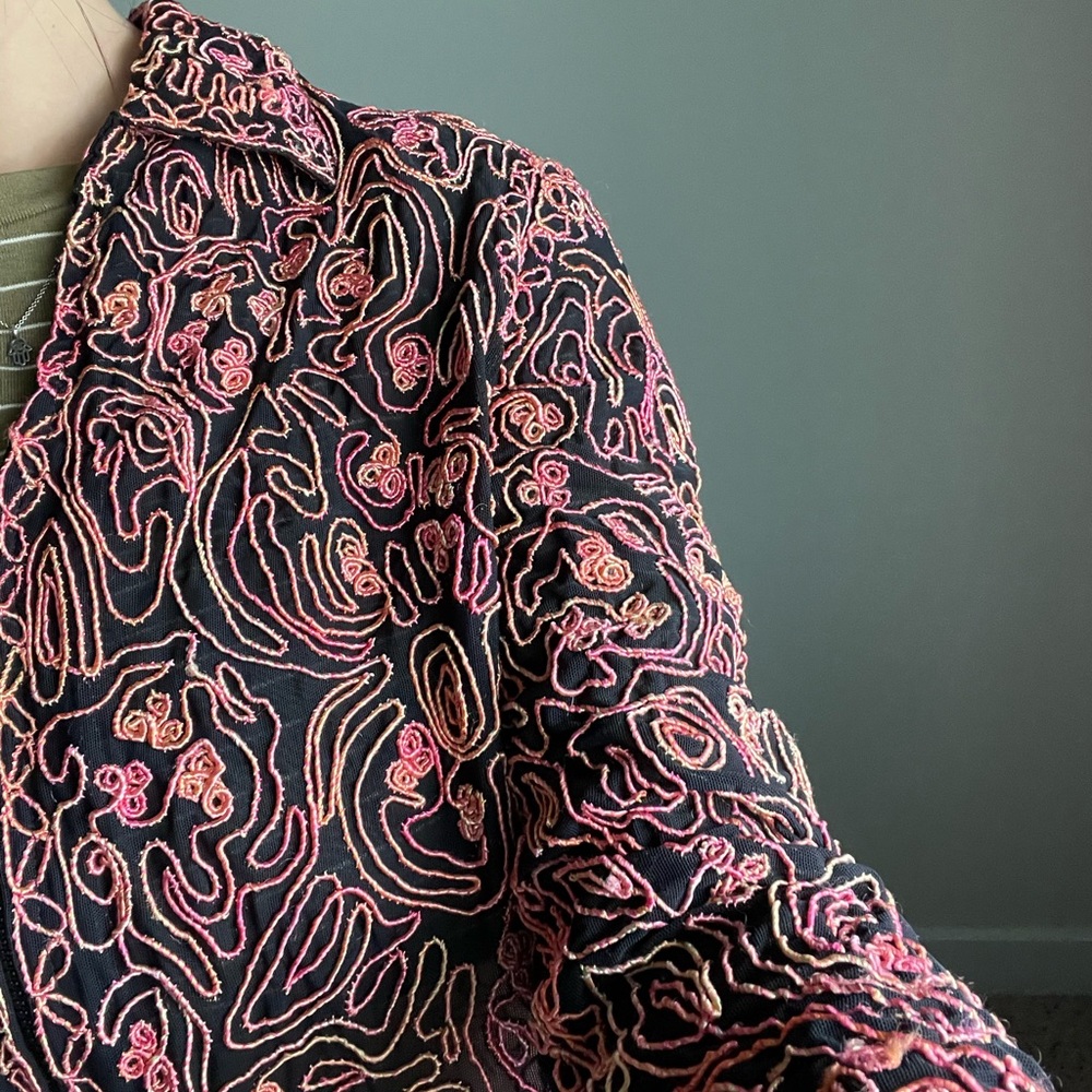 funky neon 80s pattern zip up jacket - Picture 10 of 10